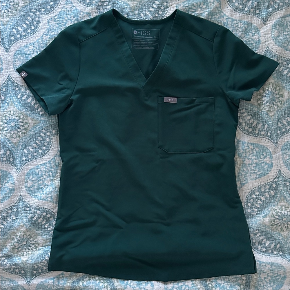 Figs Forest Green Catarina Top XXS